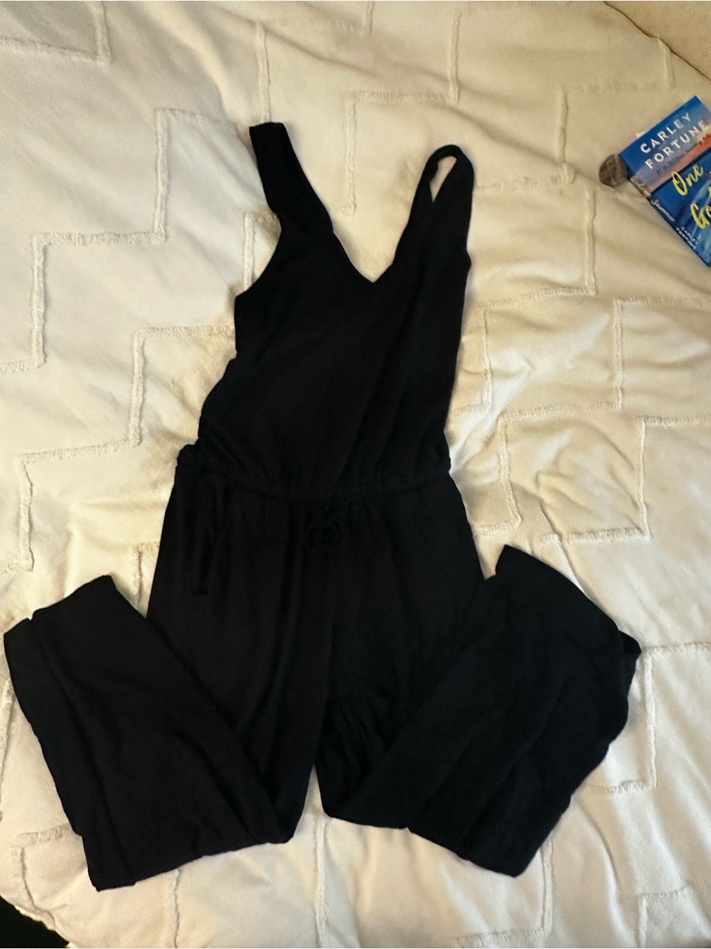 Beyond Yoga Black Sleeveless V-Neck Jumpsuit